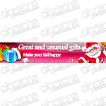 Graphics Christmas Banner 510x100 px. Rich, sophisticated banner with dynamic graphic Web 2.0 design. Suitable for any printing products, promotional e-mails and online web store selling wide range of merchandise.
