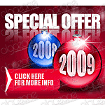 Graphics New Year Banner 180x160 px. Rich, sophisticated banner with dynamic graphic Web 2.0 design. Suitable for any printing products, promotional e-mails and online web store selling wide range of merchandise.