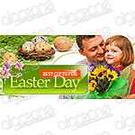 Graphics Easter Banner 480x228 px. Rich, sophisticated banner with dynamic graphic Web 2.0 design. Suitable for any printing products, promotional e-mails and online web store selling wide range of merchandise.