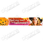 Graphics Halloween Banner 480x228 px. Rich, sophisticated banner with dynamic graphic Web 2.0 design. Suitable for any printing products, promotional e-mails and online web store selling wide range of merchandise.