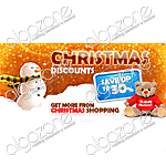 Graphics Christmas Banner 480x228 px. Rich, sophisticated banner with dynamic graphic Web 2.0 design. Suitable for any printing products, promotional e-mails and online web store selling wide range of merchandise.