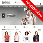 Magento template MG17030011 Impressive responsive design offers great product advertising on the main page with effective banners slideshow and animated bestsellers and new products. Social media and shopping cart access is conveniently located even for very long pages.  Perfect design for variety of fashion ecommerce sites.