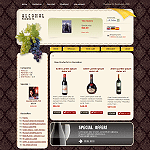 CRELoaded template OS03C00171 Elegant design and soft colors coupled with your product line images will set the mood and excite the taste buds in anticipation of perfectly aged and rich in flavor wine.