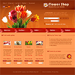 CRELoaded template OS03C00181 Warm colored template perfect for flower shop and floral supply store as well as other type of stores