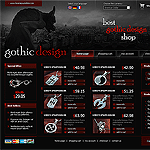 CRELoaded template OS03C00240 Design invokes the dark, mysterious and danger, perfect for selling goth products. Gothic jewelry, accessories and fashion come alive in this template.