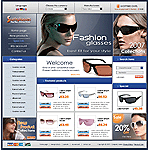 CRELoaded template OS03C00268 cool sunglasses get fashionably displayed on this template. This well organized template make it easy to highlight you products.