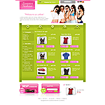 CRELoaded template OS03C00283 Celebrate summer fashions. Summer dresses, clothes and accessories are displayed prominantly on this fresh, new template design.