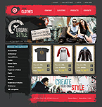 CRELoaded template OS03C10133TM This design features a unique placement of graphic components with dark colors and flash animation. This template is perfect many fashion products. Fixed width 700px