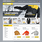osCommerce template OS03C20023 Rugged design with prominent areas for product specials make this template perfect for selling uniforms of all types.