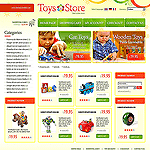 CRELoaded template OS03C20029 This template features a unique component design that will distinguish your web store from any other. The graphics and color selection makes this template perfect for toys and related products