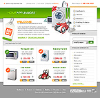 CRELoaded template OS03C8897TM This design features a unique placement of graphic components, set against a tasteful elegance of a light gey and green colors combination. The graphics and color selection makes this template perfect many products. Fixed width 800px.