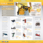 CRELoaded template OS04A00392 Great power tools template that can fit wide range of product types. Feature interactive menu and quick preview for the shopping cart content.