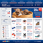 osCommerce template OS04A00401 Template design provides a great header banner to display your pets products. Great header organization puts all necessary information on the top of the page for your customers convenience and module with quick produc access