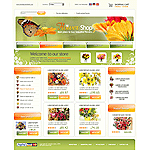 CRELoaded template OS04A00404 This beautiful template offers a dynamic design and well placed features to complement shops selling flowers. Feature Categories and bestsellers with small images and quick preview for the shopping cart content.