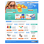 CRELoaded template OS04A00407 This template features a unique component design that will distinguish your web store from any other. The graphics and color selection makes this template perfect for wide range of summer products