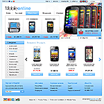 osCommerce template OS04A00520 Detailed desing offers great product placing on the main page and header. This includes 3 special products in the header and products slide show on the main page. this templates perfect for wide range of mobil and electronics related products.