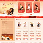 ZenCart template ZC03C00182 Make your site stand out with this template intense color scheme. Warm hued template designed for fashion and lingerie shops.