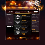 ZenCart template ZC03C00220 Rich, sophisticated template with dynamic graphic design. Suitable for anyone selling jewelry and wedding related merchandise.