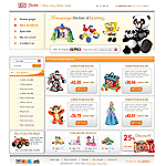 ZenCart template ZC03C00279 Well organized template make this a great choice for anyone selling toys and kids products.
