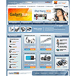ZenCart template ZC03C00320 Gadget store template featuring categories and bestseller with product image display