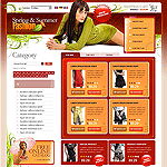 ZenCart template ZC03C00330 Bright summer fashion template features an alphabet menu to provide your customers with a quick way to search your products. Also, features tabbed main page module that allows your clients to view new products, specials and bestsellers dynamically without refreshing the page.