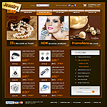 ZenCart template ZC04A00388 This template features a unique component design that will distinguish your web store from any other. The graphics and color selection makes this template perfect for jewelry or gifts products.