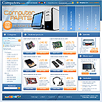 ZenCart template ZC04A00395 This beautiful template offers a dynamic design and well placed features to complement shops selling computer parts and accessories. Empowered with refine product search feature