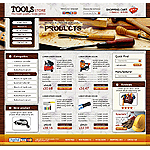 ZenCart template ZC04A00439 This template is great for stores selling tools and related products. Template provides quick view to product info and shopping cart for the convenience of your clients.
